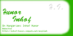 hunor inhof business card
